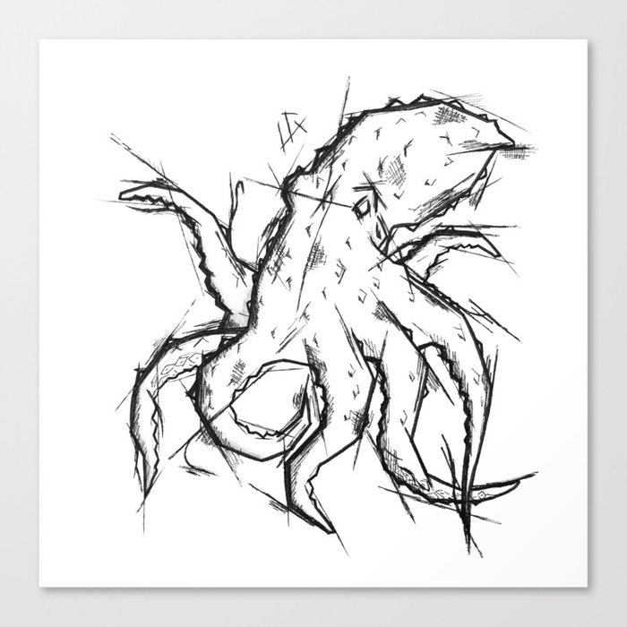 Octopus Handmade Drawing Made In Pencil Charcoal And Ink Tattoo