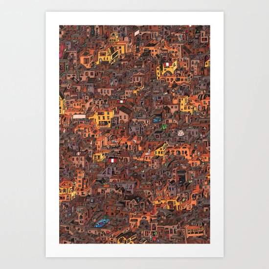 Gold Favela Art Print