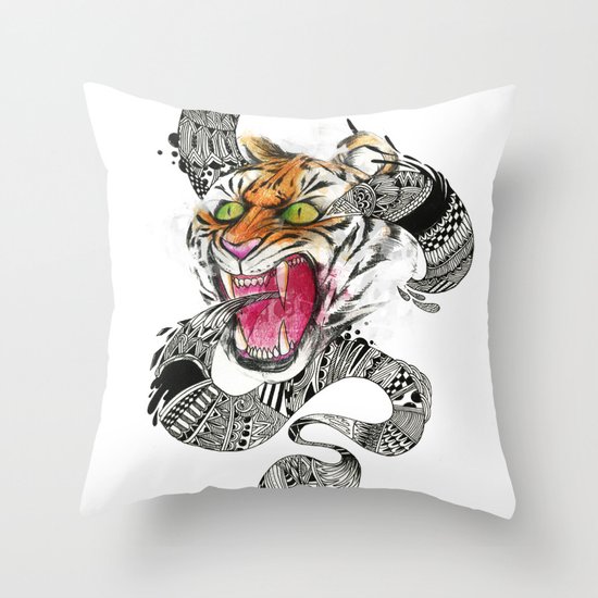 RAWR Throw Pillow