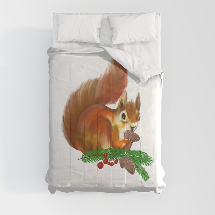 Cute squirrel art Comforter