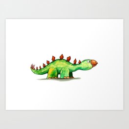 Spogg the Stegosaurus  Art Print