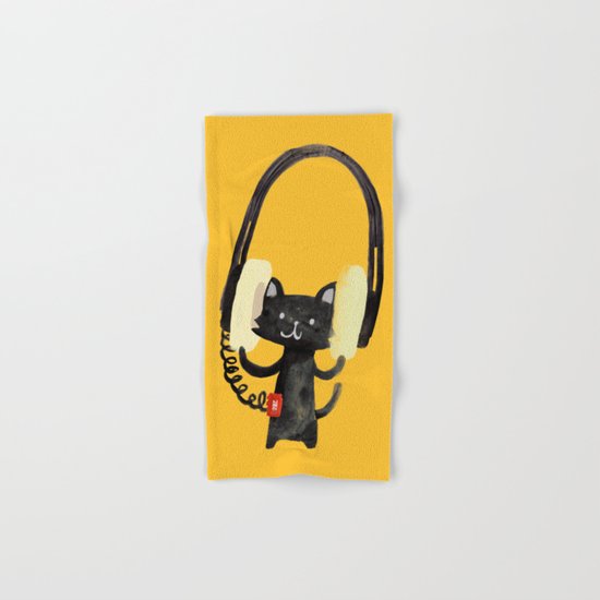 I Love Huge Headphone Hand & Bath Towel
