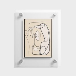 Abstract Line Portrait 02 Floating Acrylic Print