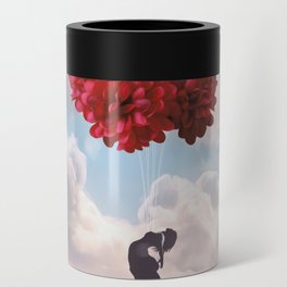 Flower balloon takes her to the wild blue yonder Can Cooler