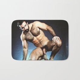 Hairy Man Bath Mat | Photo, Penis, Gay, Naked, Male, Hairy, Man, Nudist, Nude 