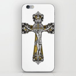 St Benedict Cross Crucifix iPhone Skin