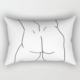 Curved Male Back Rectangular Pillow