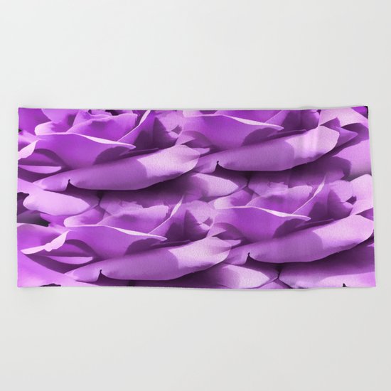 Lavender Petals Abstract Beach Towel