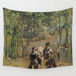 In the middle of the woods with my little brother Wall Tapestry