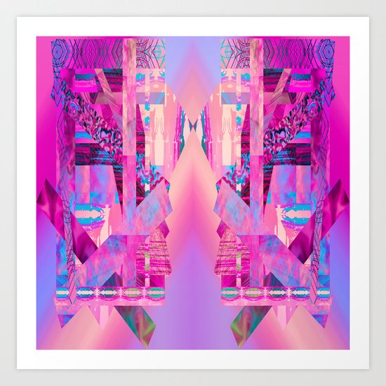Taj Digi Collage Art Print