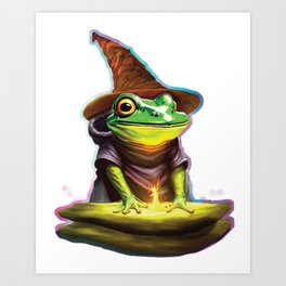 frog wizard  Art Print | Frogwizard, Frog Wizard, Frog, Drawing, Cutefrogwizard, Graphic Design, Present, Kids, Magic, Wildlife 
