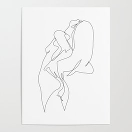 One line nude - e 5 Poster