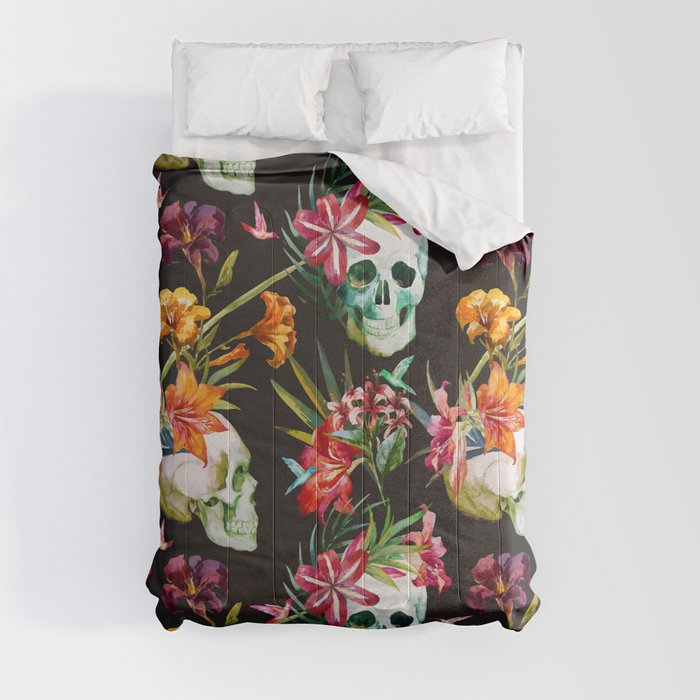 Hawaiian Skull Comforter