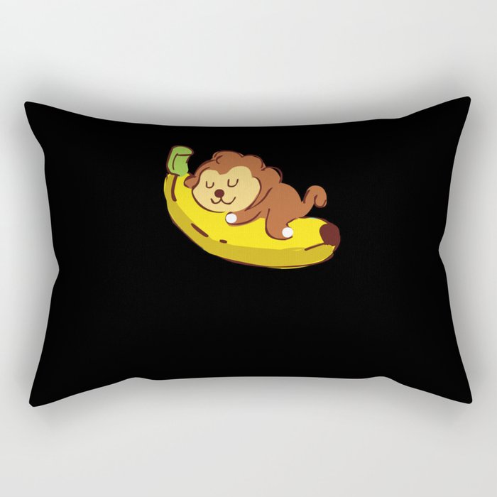 Sleeping Monkey Rectangular Pillow