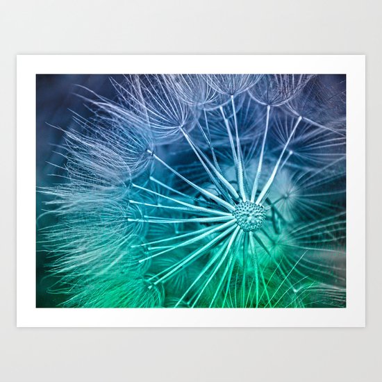 Blue Dandelion Art Print
