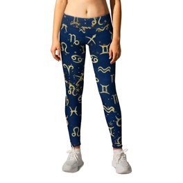 The 12 Zodiac Signs Leggings | Stars, Horoscope, Space, Constellations, Gold, Birthday, Symbols, Graphicdesign, Horoscopes, Signs 