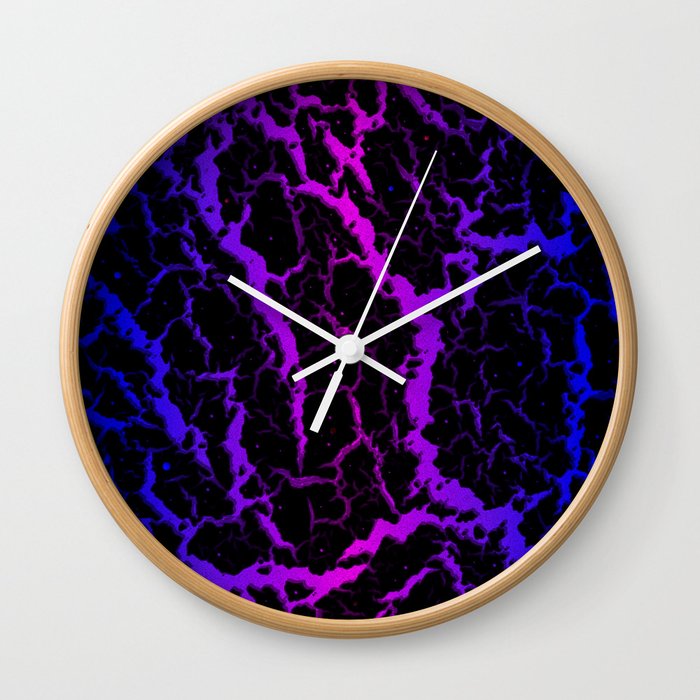 Cracked Space Lava - Blue/Pink Wall Clock