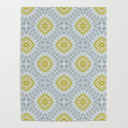 Lemon and Grey Medallions 3 Poster