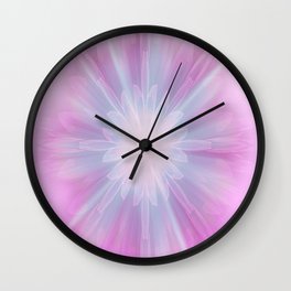 Pink Star Kaleidoscope Wall Clock | Abstract, 3D, Painting, Kaldeodpscope, Pink, White, Blue, Burstofcolor, Pattern 