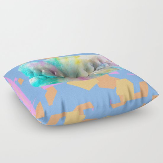 Dino tracks Floor Pillow