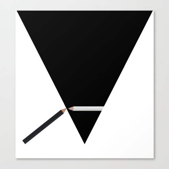 black and white Canvas Print