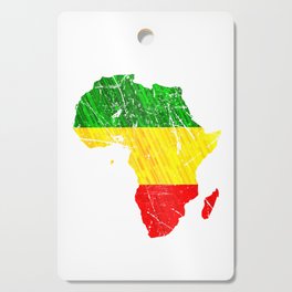 Africa Map Reggae Rasta design Green Yellow Red Africa pride Cutting Board