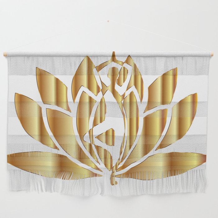 Golden Lotus Wall Hanging