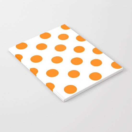 Polka Dots (Orange/White) Notebook
