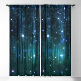 Glowing Space Woods Blackout Curtain