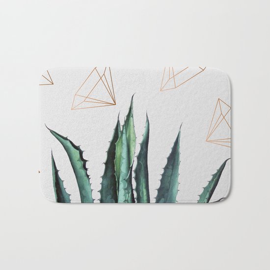 Agave Geometry #society6 #decor #buyart Bath Mat