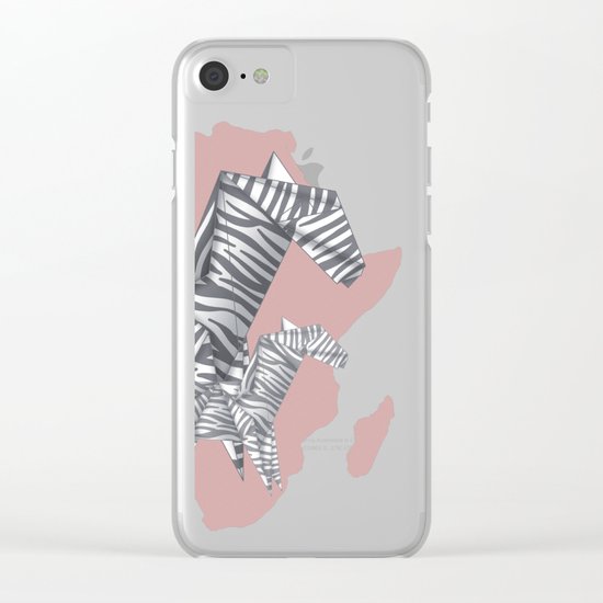 ZEBRAS (Origami animals) Clear iPhone Case