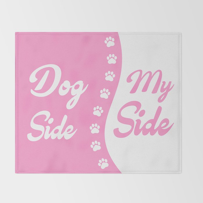 Dog Side My Side Funny Duvet Cover Blanket Comforter Pink