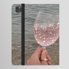 Wine Glass Glitter Sunset Drinks  iPad Folio Case
