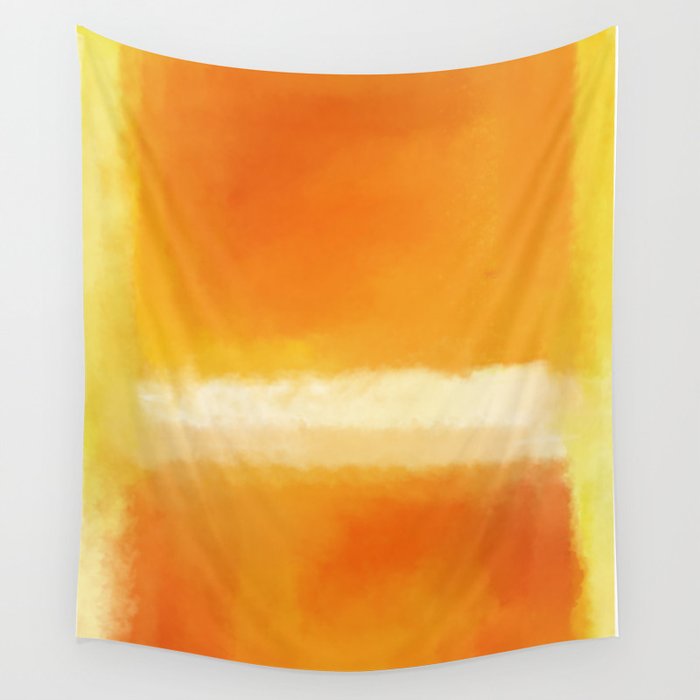 Mark Rothko Interpretation Orange On Orange Wall Tapestry