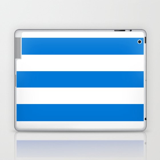 Microsoft Edge blue - solid color - white stripes pattern Laptop & iPad Skin