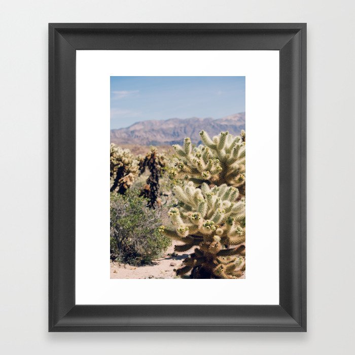 Joshua Tree Cactus Garden Framed Art Print