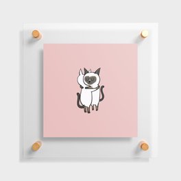 Siamese Cat Hugs Floating Acrylic Print