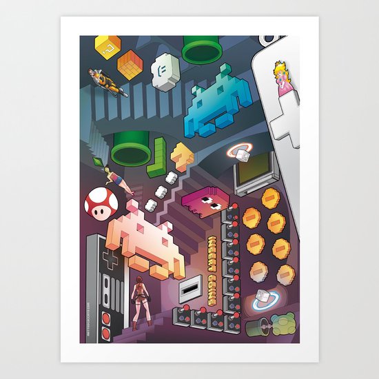 Lost in videogames Art Print
