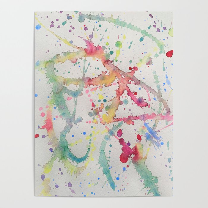 Abstract bright splashes #2 Poster