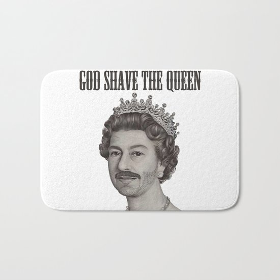 God shave the Queen Bath Mat