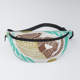 Sleepy Armadillo – Turquoise and Gold Fanny Pack