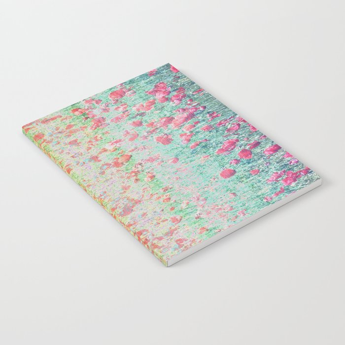 pink green lavender floral illusion perceived fabric look Notebook