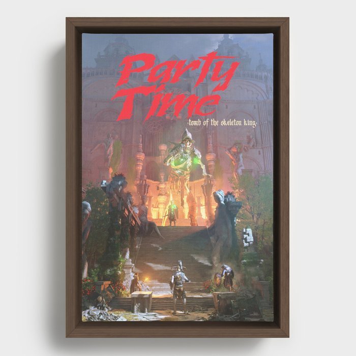 Party Time Poster Framed Canvas