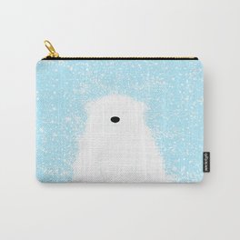 Its A Polar Bear Blinking In A Blizzard - Blue Carry-All Pouch | Funny, Nature, Abstract, Animal 