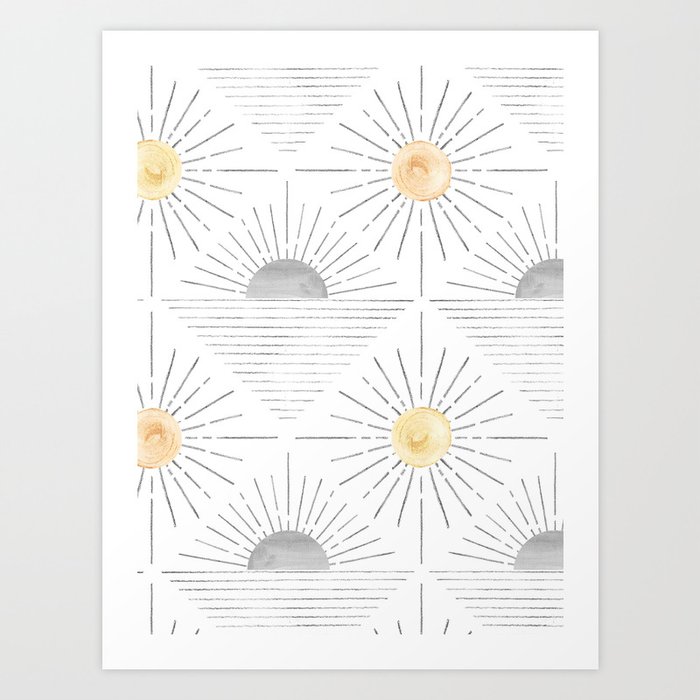 Sunny pattern Art Print