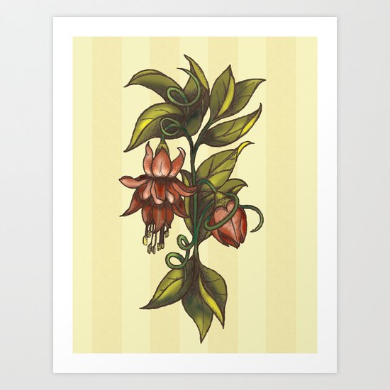 Vintage Flower (2) Art Print