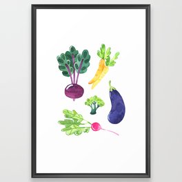 Eat Your Veggies Framed Art Print