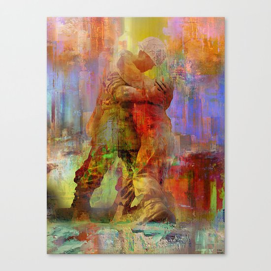 When your dad returns home Canvas Print