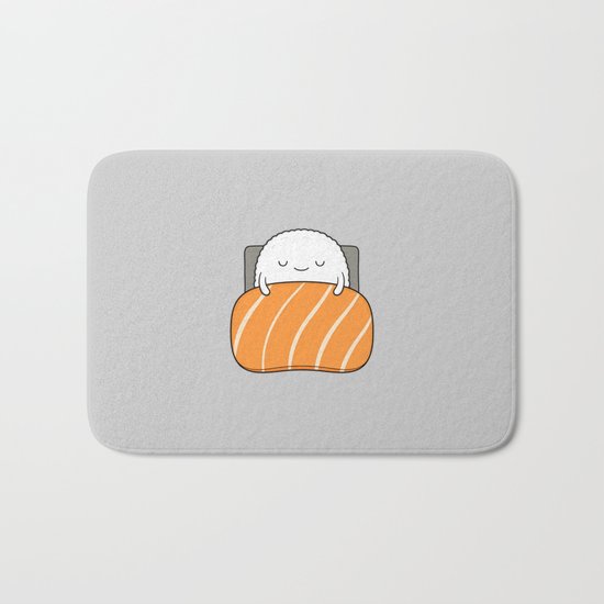 sleepy sushi Bath Mat
