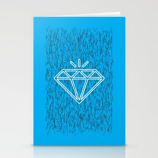 diamond cyan Stationery Cards